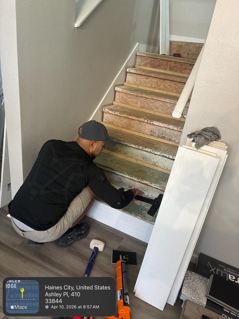 Before: Staircase Refinishing